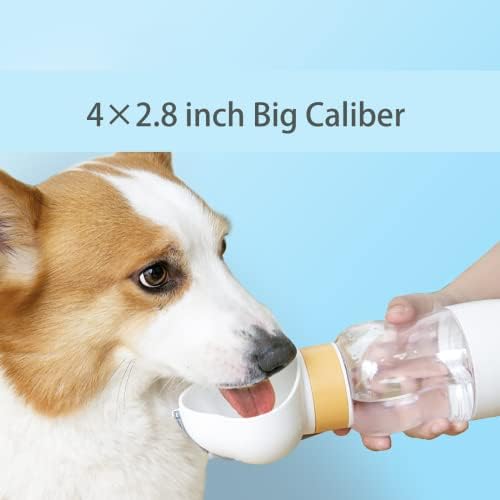 בקבוק מים לכלבים, [2022 מים סיבוביים פנימה/החוצה] מתקן מזון נייד למים לכלבים לחיות מחמד הליכה בחוץ,